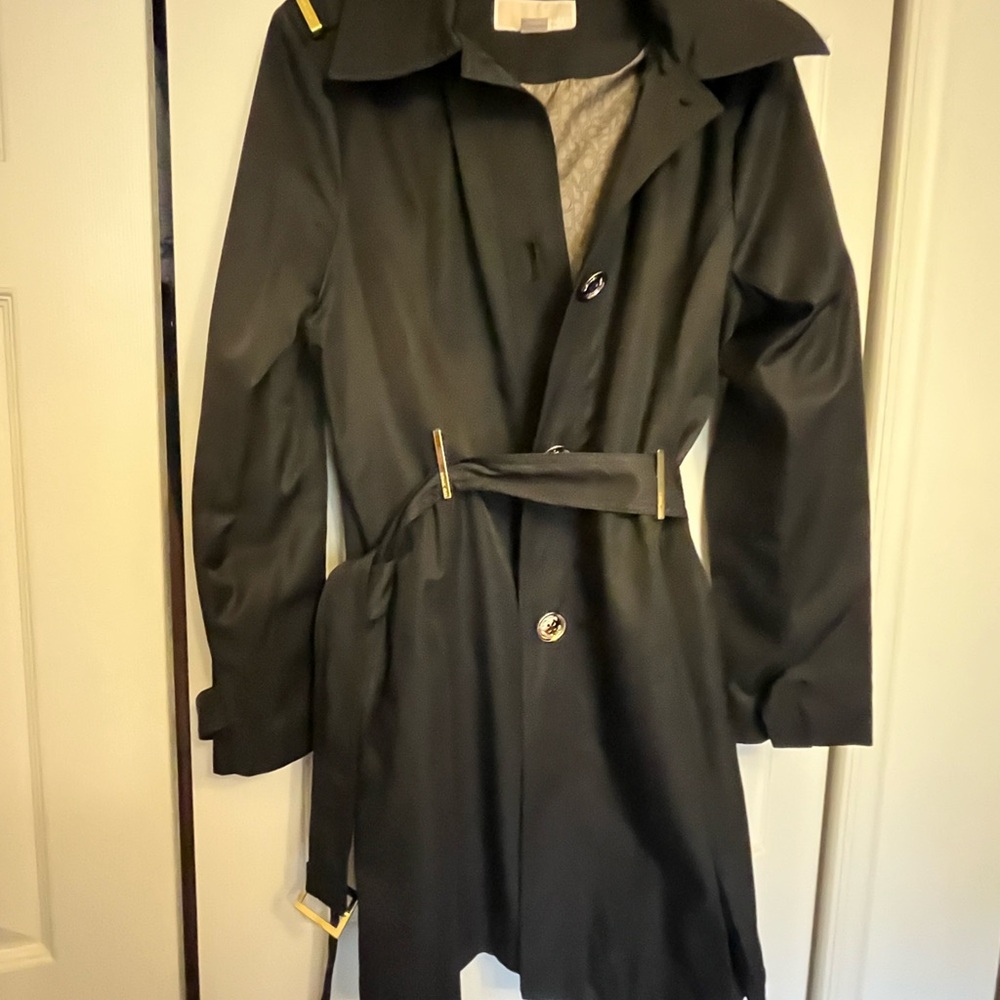 Michael Kors Black and Gold Lined Jacket size large..new